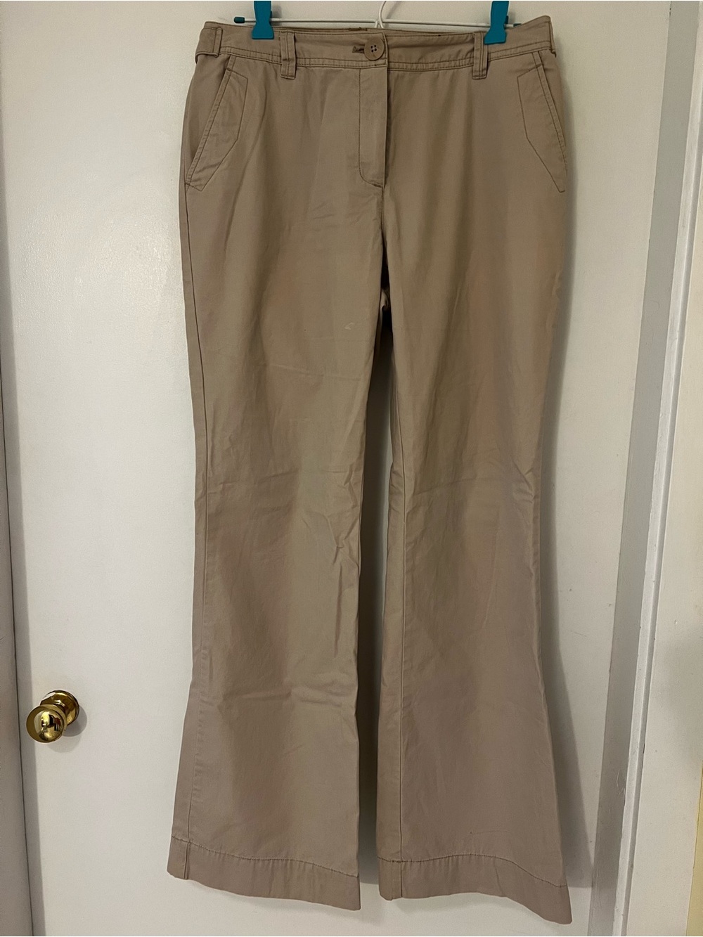 J. Jill Beige Bootcut Cotton Pants